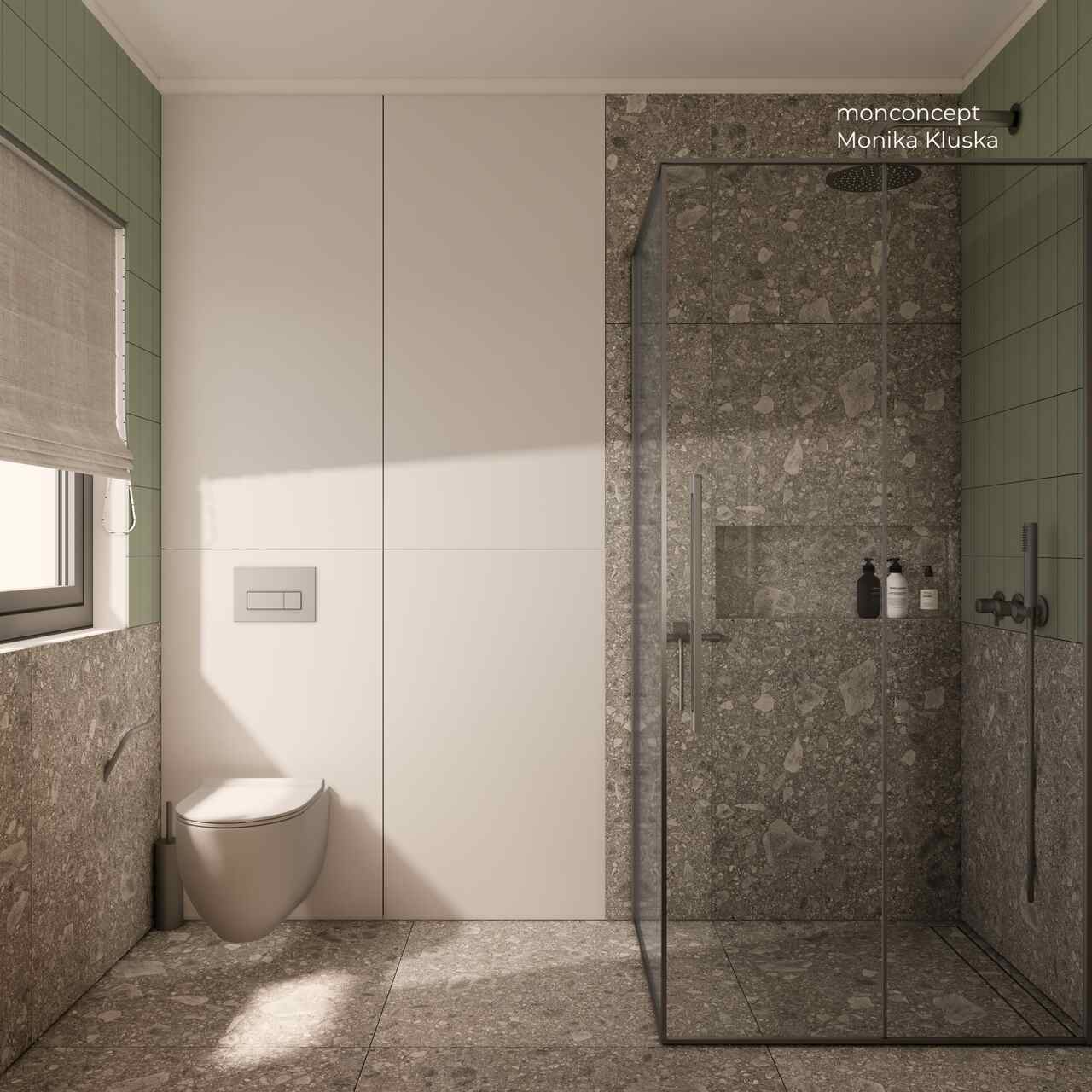MIESZKANIE 79 m2 wizualizacja łazienki_monconcept