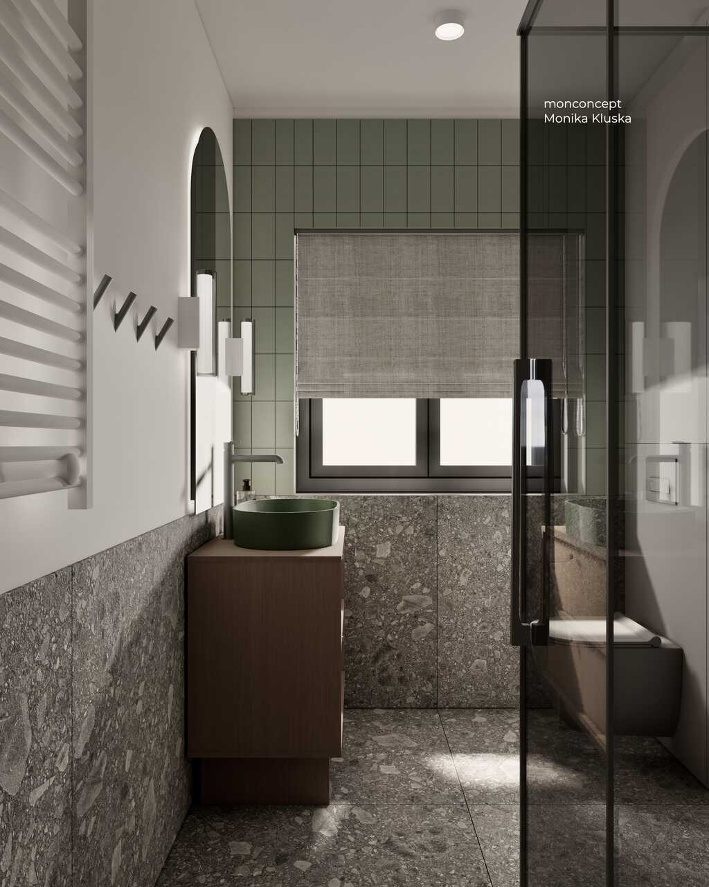 MIESZKANIE 79 m2 wizualizacja łazienki
