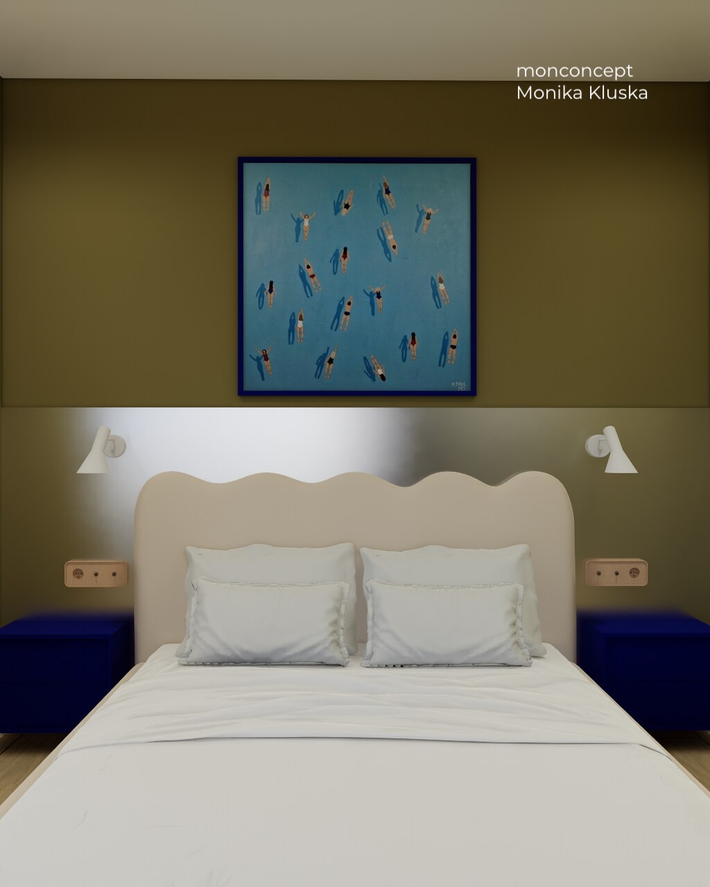 MIESZKANIE 55 m2 monconcept_wizualizacja sypialni