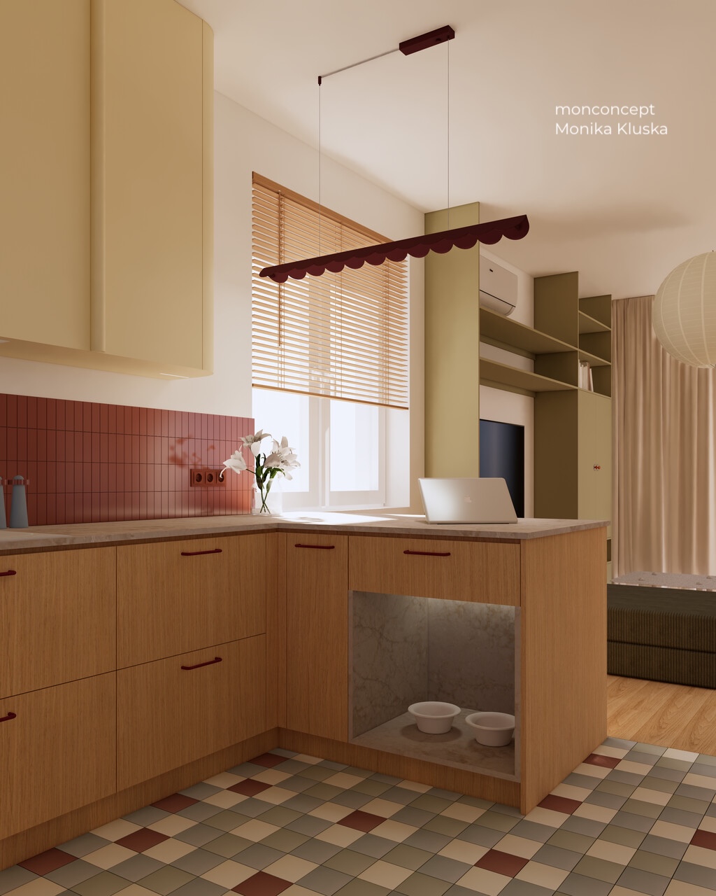 wizualizacja domu_kuchnia_zabudowa kuchenna_masełko_butter_salon_wnętrze_monconcept